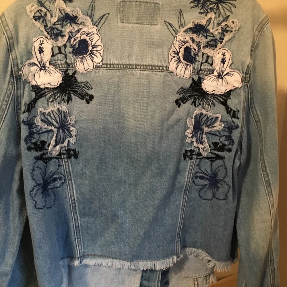 Embroidered Denim Jacket - Picture 2 of 6